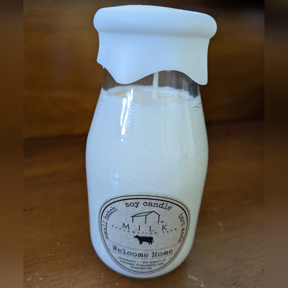 Milk Reclamation Barn welcome home candle